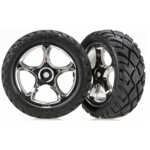 Traxxas Front Chrome Wheels/Anaconda Tires  Bandit VXL XL-5