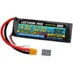 Lectron Pro 14.8V 4S 5200mAh 50C Lipo Battery Soft Pack with XT60 Connector - 4s5200-50sx_1000 Lectron Pro 14.8V 4S 5200mAh 50C Lipo Battery Soft Pack with XT60 Connector