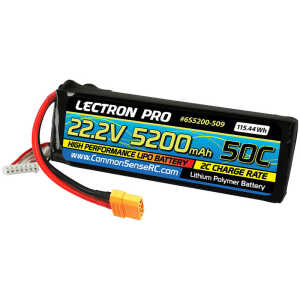 Lectron Pro 22.2V 6S 5200mAh 50C Lipo Battery with XT90 Connector for 1/8 Trucks