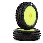 Pro-Line Wedge Carpet Tires Pre-Mounted on Yellow Mini-B Front Wheels - 9b96a4cb-22a0-4b67-a069-5d91d1465ef4 Pro-Line Wedge Carpet Tires Pre-Mounted on Yellow Mini-B Front Wheels