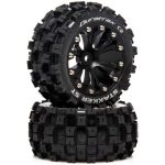 Duratrax Stakker ST 2.8 Pre-Mounted Front/Rear C2 - 0 Offset Black (2)