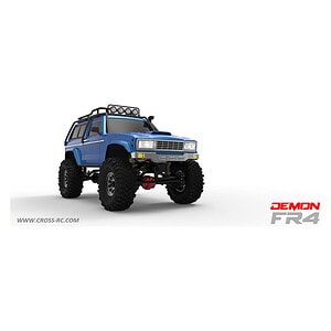 Off-road RC monster truck with large tires and custom modifications for racing and hobby use.