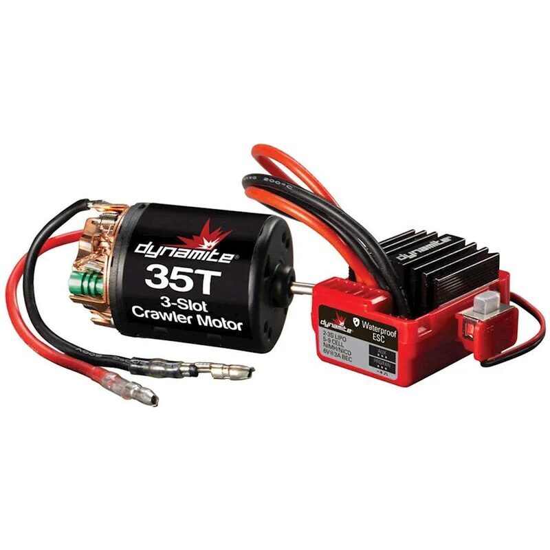 Dynamite Brushed Crawler ESC and Motor Combo w/35T Motor and EC3 Connector DYNS0900
