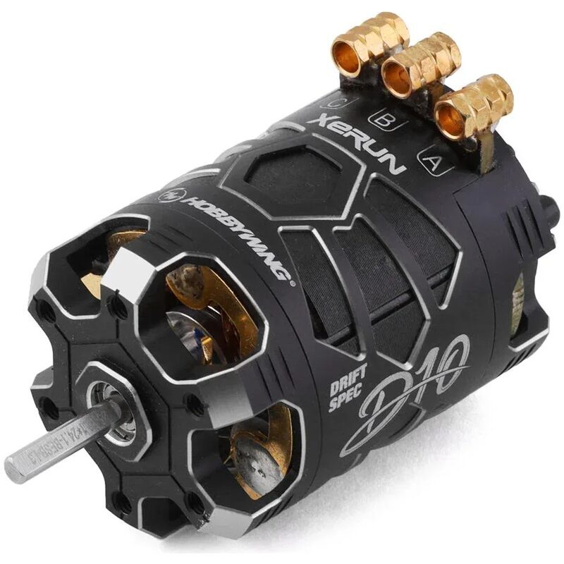 Hobbywing Xerun D10 Brushless Drift Motor-10.5T 4600kv Stealth Edition Black HWI30401134