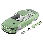Nissan Skyline R34 1/10 Touring Car Champaign Green Body Pre-Painted - klr-48646 Nissan Skyline R34 1/10 Touring Car Champaign Green Body Pre-Painted
