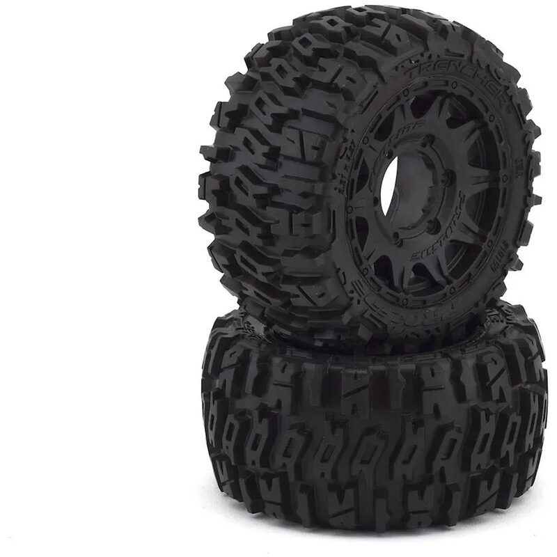 Pro-Line Trencher LP 2.8 Pre-Mounted on Raid Black 6x30 Wheels - Front/Rear