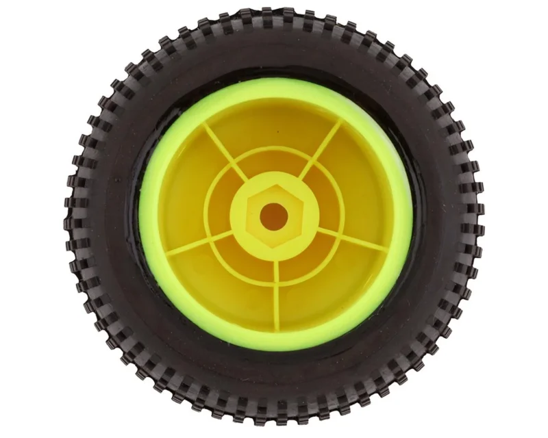 Pro-Line Hole Shot Tires Pre-Mounted on Yellow Mini-T 2.0 Wheels - Front/Rear