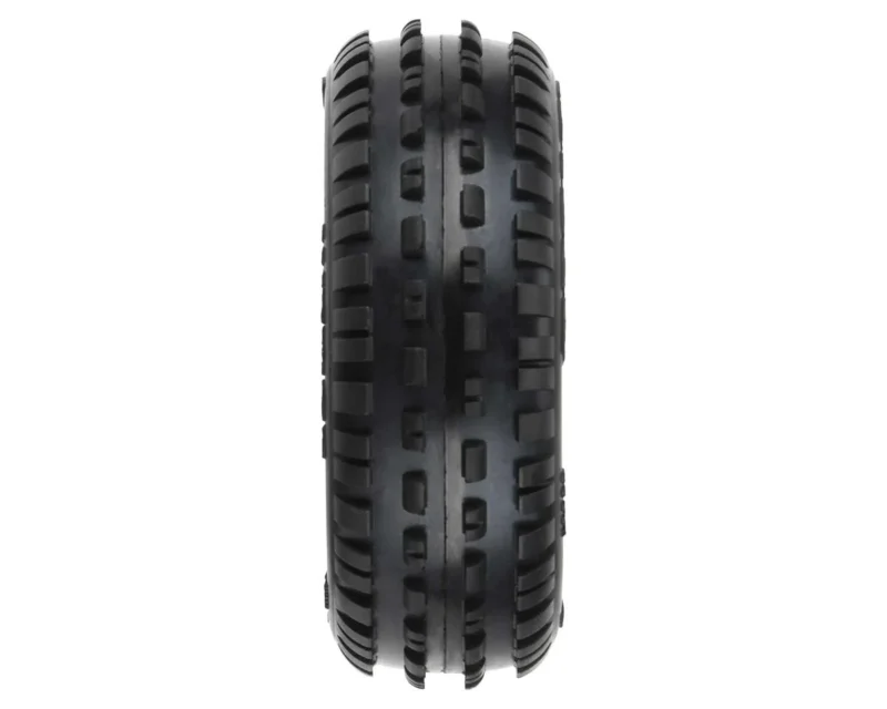 Pro-Line Wedge Carpet Tires Pre-Mounted on White Mini-B Front Wheels