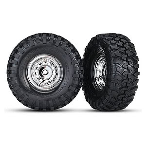 Traxxas TRX-4 Pre-Mounted Canyon Trail 1.9 Crawler Tires w/Chrome Wheels (2)