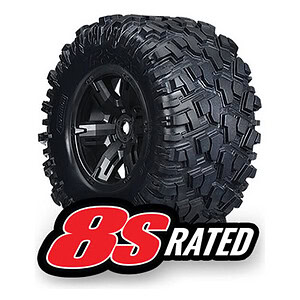 Traxxas Tires & Wheels Glued X-Maxx Black Maxx AT (Left/Right) TRA7772X