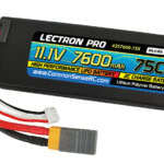 High performance RC car lithium polymer battery, 11.1V 760mAh, 75C, for remote control cars.