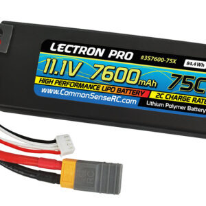 High performance RC car lithium polymer battery, 11.1V 760mAh, 75C, for remote control cars.