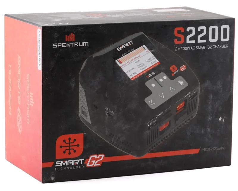 Spektrum Smart S2200 G2 AC LiPo Charger 6S/20A/200W x2