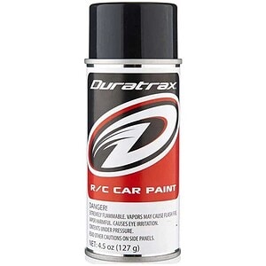 Duratrax Polycarbonate Black Base Cover Coat Aerosol Paint 4.5oz DTXR4291