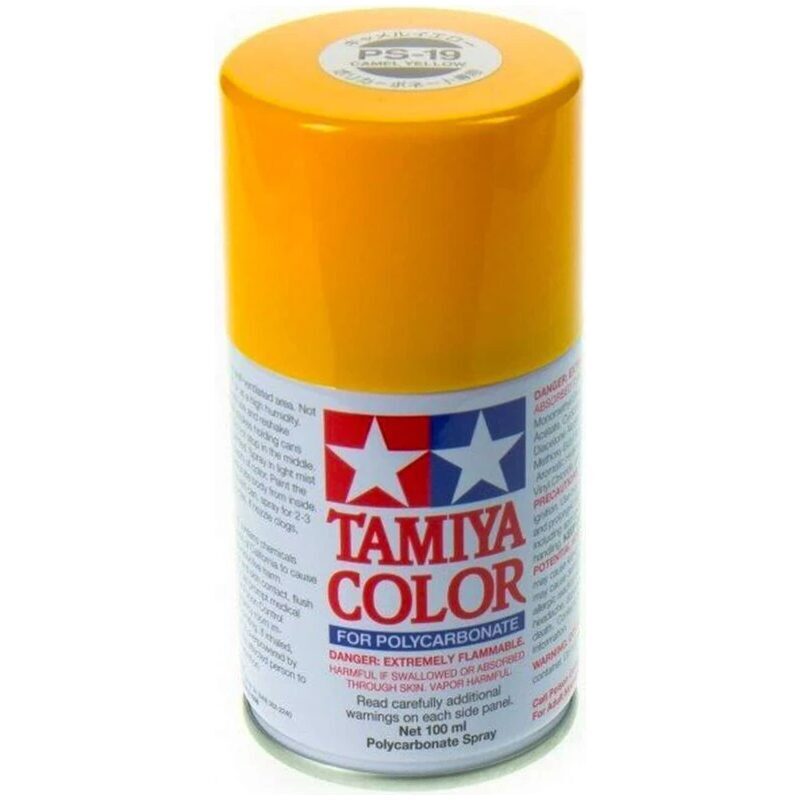 Tamiya Polycarbonate PS-19 Camel Yellow Aerosol Paint 100ml TAM86019