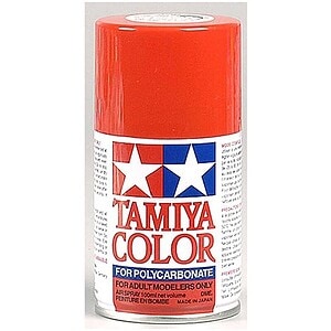 Red Tamiya Polycarbonate Spray Paint for RC Model Cars.