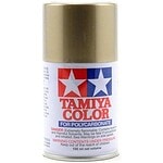 Tamiya Polycarbonate PS-52 Champ Gold Anodized Aluminum Aerosol Paint TAM86052 - tam86052a Spray paint for polycarbonate RC cars, Tamiya Color for hobby and model customization.
