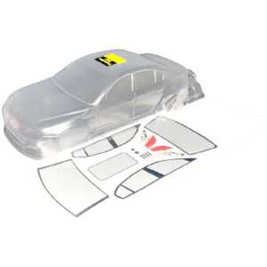 High-quality RC car body shell with decals for custom car modification. Perfect for hobbyists and remote control car enthusiasts.