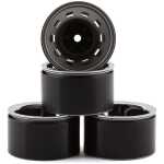 Rally 1.9 Beadlock Wheels Silver 4 - rc4zw0257 High-performance RC car wheels and tires, durable rubber for off-road use, race-ready rims.