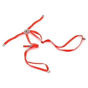 Sideways RC Scale Drift Bucket Seat Harness (Red)