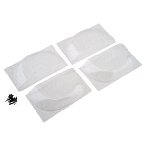 Clear RC car body shells with screws for easy assembly and customization. Perfect for RC car enthusiasts.