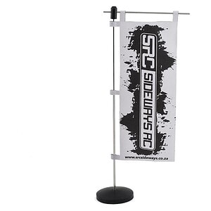 Sideways RC Scale Drift Pit Flag (White)