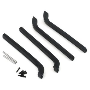 High-quality black RC car handle set with screws for easy installation. Perfect for customizing your RC racing car.