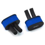 High-performance blue RC car air filter for improved engine airflow and efficiency.