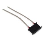 High-performance RC car cooling radiator with dual braided hoses for optimal heat dissipation.