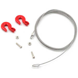 Yeah Racing 1/10 Crawler Scale Steel Wire Rope Accessory w/Hooks YEA-YA-0373