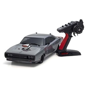 Detailed image of a scaled RC drag racing car with a professional remote controller, ideal for RC car enthusiasts and racing hobbyists.