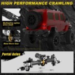 1/24 Tetra24 X3 Portal Edition RTR Scale Mini Crawler Red PHT2402R - pht2402rb 1/24 Tetra24 X3 Portal Edition RTR Scale Mini Crawler Red PHT2402R