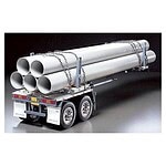 Large RC model pipes and trailer for RC car enthusiasts and industrial applications.