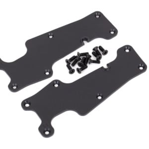 Traxxas Suspension arm covers black front (left and right)/ 2.5x8 CCS (12) TRA9633