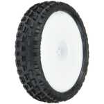 Pro-Line Wedge Squared 2.2 2WD Z3 Buggy Tires - White Wheel Mounted (2) (Fits RB7 - B6 - B6D)
