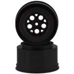 Rubber RC Car Wheel. Durable black rubber wheel designed for RC cars, suitable for off-road and on-road racing.