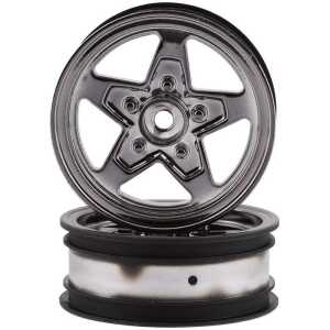Losi 22S Drag Front Wheel - Black Chrome (2)