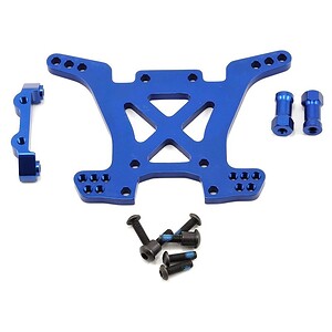 Traxxas Shock tower rear 7075-T6 aluminum (blue-anodized) (1)/ body mount bracket (1) TRA6838X
