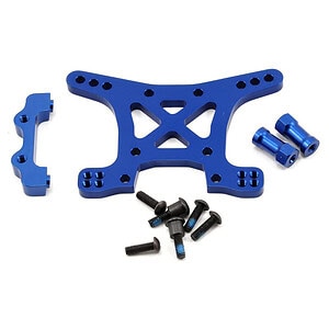 Traxxas Shock tower front 7075-T6 aluminum (blue-anodized) (1)/ body mount bracket (1) TRA6839X