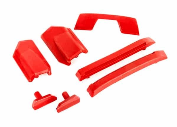 Traxxas Body reinforcement set red/ skid pads (roof) (fits #9511 body) TRA9510R