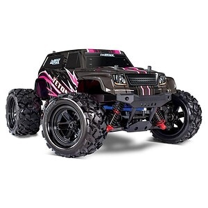 High-performance remote control monster truck for off-road racing and stunt driving.