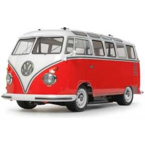 Mini RC Volkswagen Bus, remote control toy vehicle, classic vintage design, durable plastic, perfect RC car gift.
