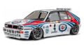 High-performance RC racing car with Martini Motorsport livery and advanced shocks.