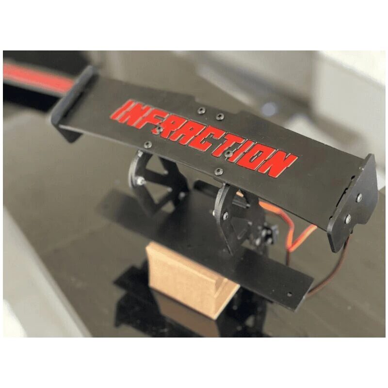 Stupid RC Arrma Infraction Rear Wing Active Spoiler Black STP1138BK