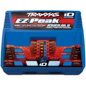 Traxxas EZ-Peak Dual Charger 100W NiMH/LiPo with iD Auto Battery Identification