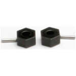 Traxxas Hex wheel hubs steel (tall offset) (2)/ axle pins (2.5x12mm) (2) TRA4959
