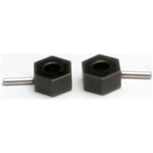 Traxxas Hex wheel hubs steel (tall offset) (2)/ axle pins (2.5x12mm) (2) TRA4959