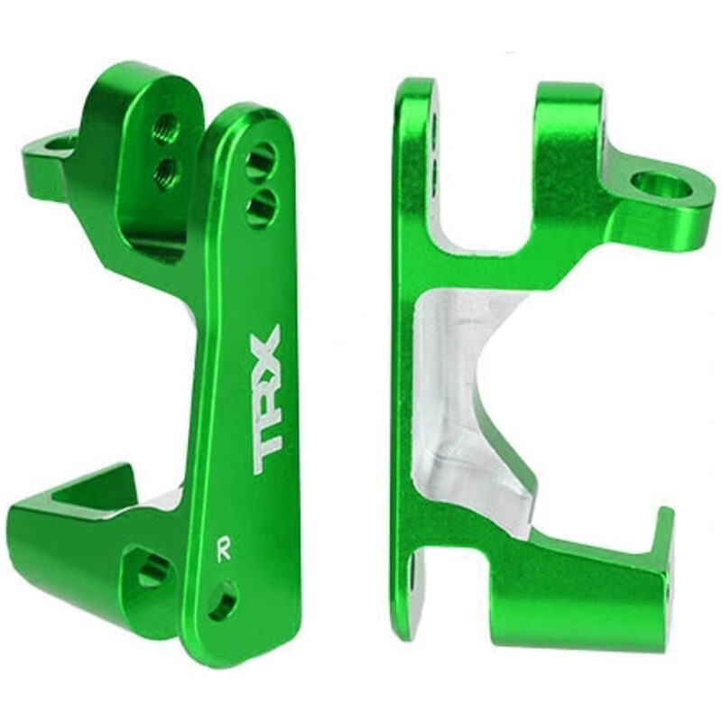 Traxxas Caster blocks (c-hubs) 6061-T6 aluminum (green-anodized) left and right TRA6832G
