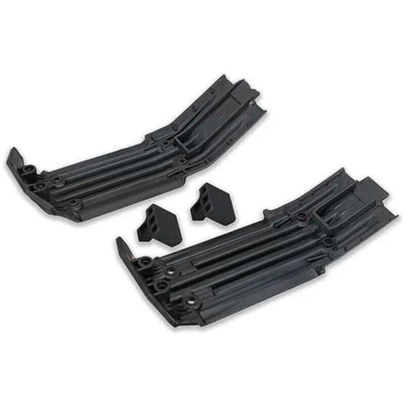 Traxxas Skidplate front 1 rear 1/ rubber impact cushion 2 TRA7744