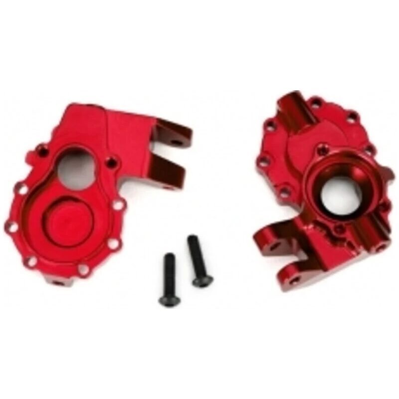 Traxxas Portal housings inner (front) 6061-T6 aluminum (red-anodized) (2)/ 3x12 BCS (2) TRA8252R